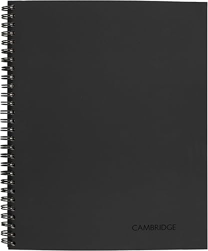 Cambridge - Cuaderno de negocios 80 hojas con reglas legales 8-14 x 11 pulgadas encuadernado con alambre negro 06062