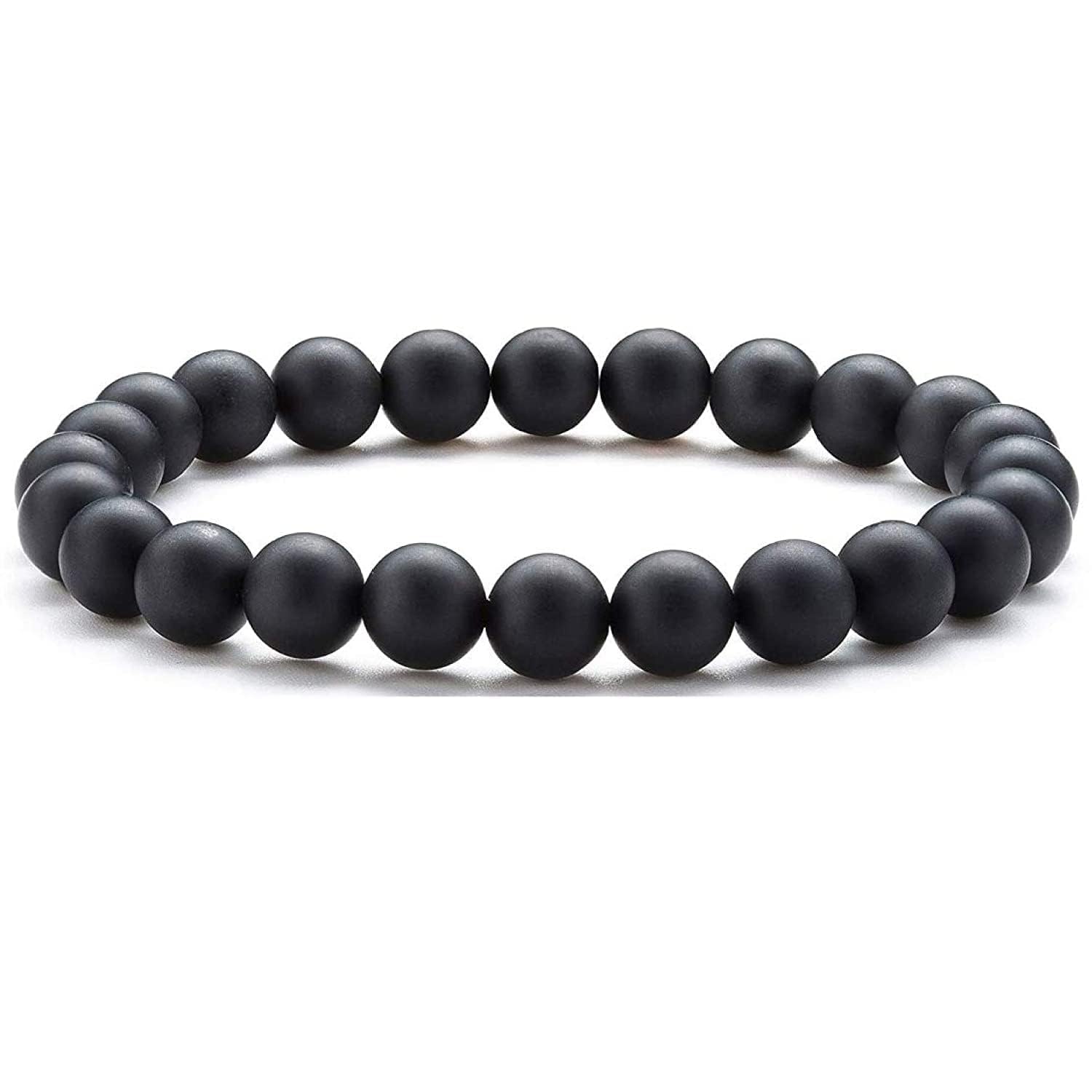 Black Onyx Matte Stone Bracelet Protects Health & Brings Positive Energy Meditation Naturally Energized Healing Reiki Fengshui Gemstone for Men & Women (B0CL9P1PYM) Amazon Price History, Amazon Price Tracker