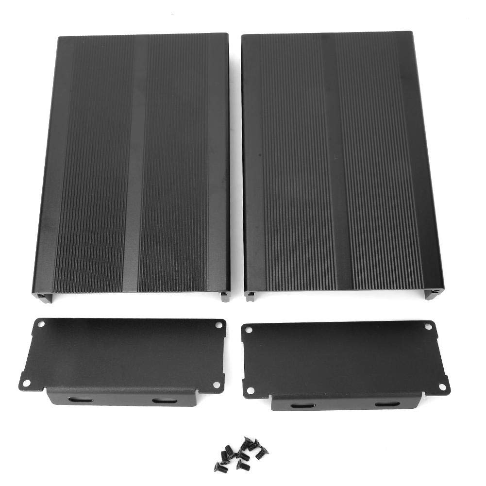 Enclosure Project Box 40x97x150mm Electronic DIY Circuit Board Protective Box Cooling Case Enclosure Split Body Case for Power Amplifier Aluminum Box Analyzer Housing Black