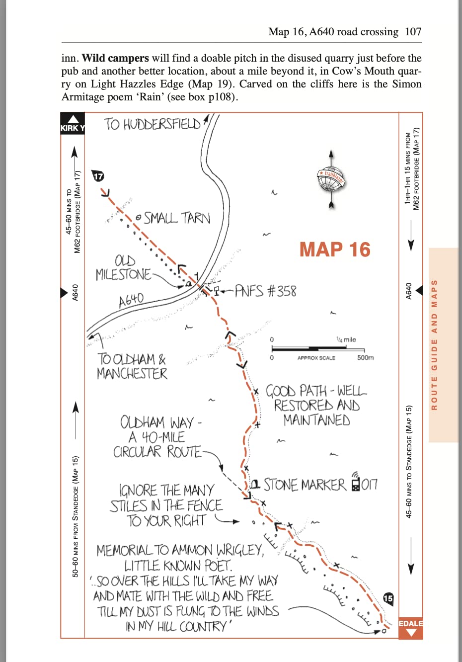 Pennine Way Edale to Kirk Yetholm Trailblazer Guide Planning Places to Stay Eat