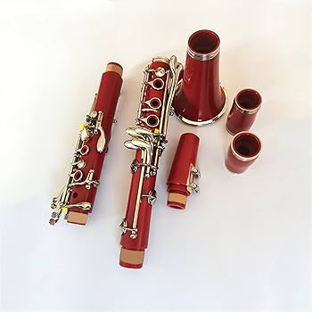 【2540】クラリネット 赤～ピンク系のお花封入 clarinetキーホルダー 2540】クラリネット 赤～ピンク系のお花封入 clarinet