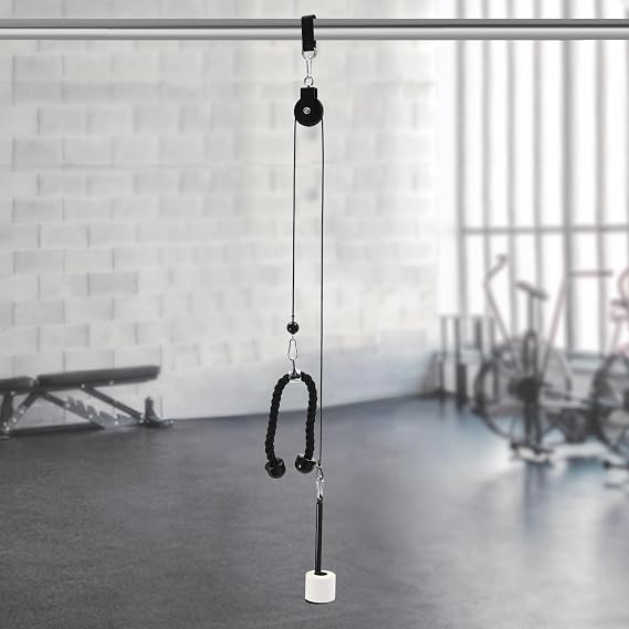 Weight Pulley System Cable for Pull Down and Lift Machine Pulley Attachment for Triceps Pull Down, Biceps Curl, Back, Forearm, Shoulder Home Gym Equipment