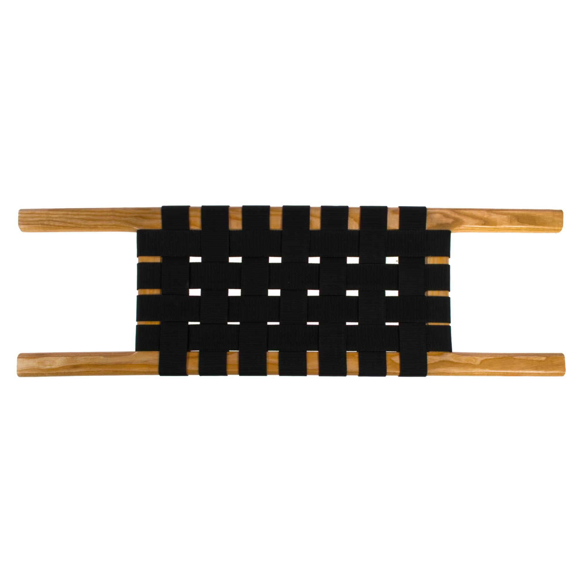 Kanu Sitz Seat Bank aus Eschenholz Front/Center/Rear - Gurtbandsitz Kanusitz mit Gurtflecht für Canoe Kanu Gurtflechtsitz (Eschenholz, 46x26cm)