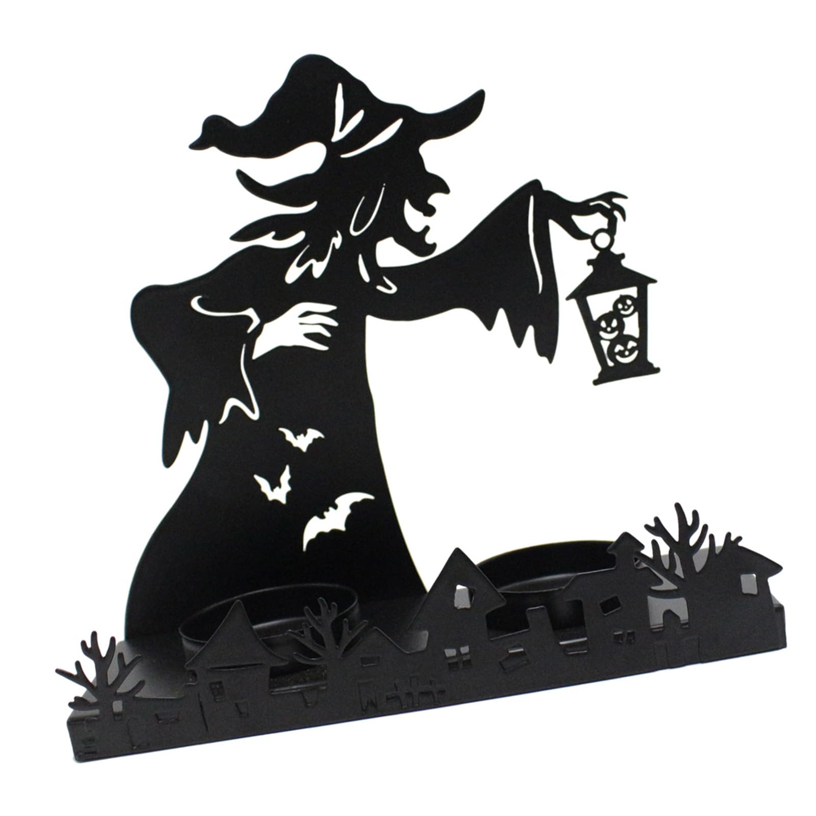 Kalttoy Mystical Witches Lamp for Halloween Ambiances, Iron Holder for Theme Parties and Home Decoration Wiccan Stand