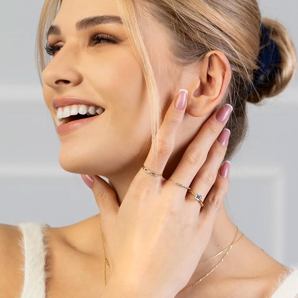 Sakrami Bague en or, l'Infini, avec des Zircons