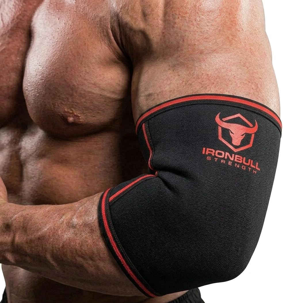 Elbow Sleeves 5mm (1 Pair) - High Performance Elbow Sleeve Support for Weightlifting, Weight Training & Powerlifting - Best Compression Straps - for