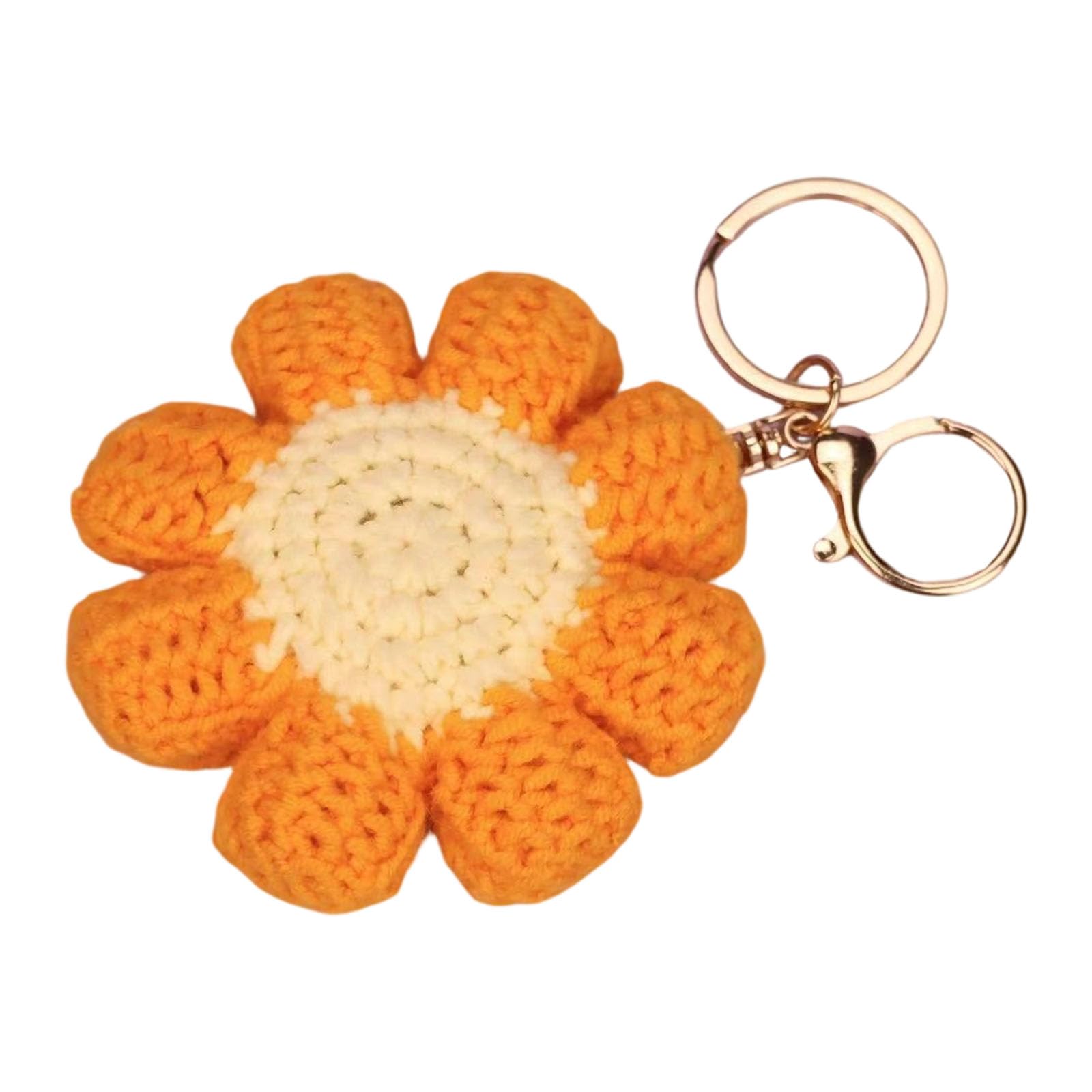 Oxxggkao D Handwoven Floral Keychain Fashionable Keyring Bag Ecor Gift Rings Fashionable Ornaments For Bags Woolen Yarn Threa Keyring