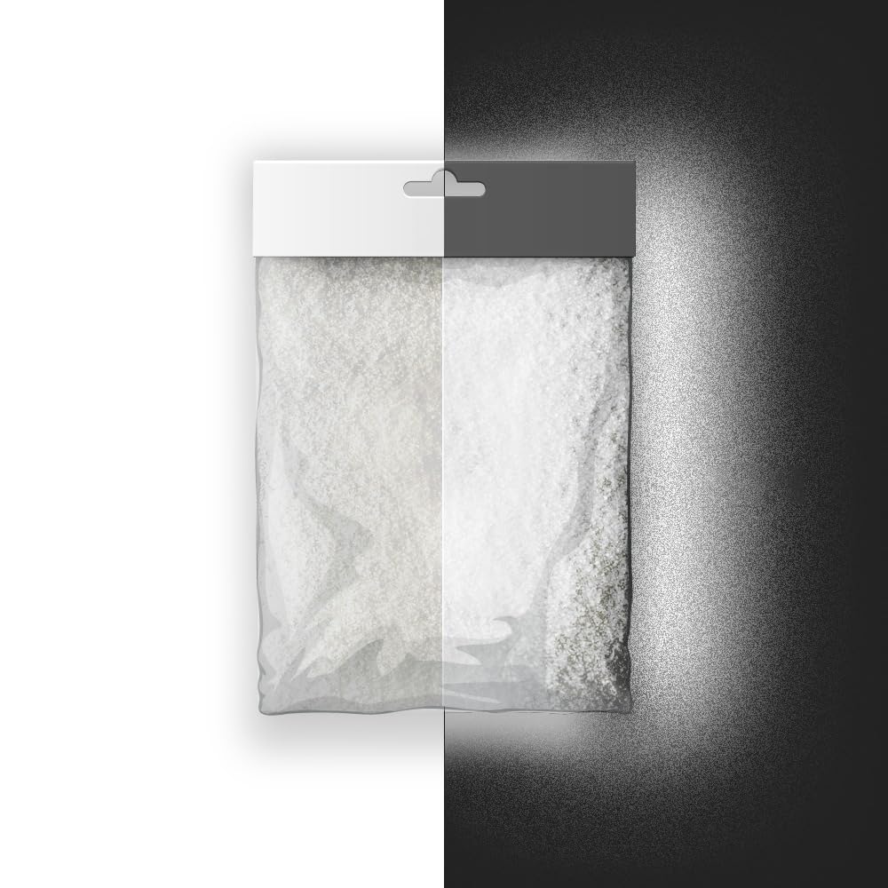 Americos Neon Glow In Dark Radium Powder For Artistic Purposes/Arts and Crafts/Body Paint/Resin/Clothes/Car/Play/Jewelery/Decorative Items/Fishing Lures (White_10g)