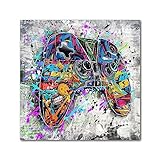 Graffiti Wall Art Gamepad Painting Banksy Canvas Wall Art Pop Art Wall Decor Ready to Hang 12x12 Inch