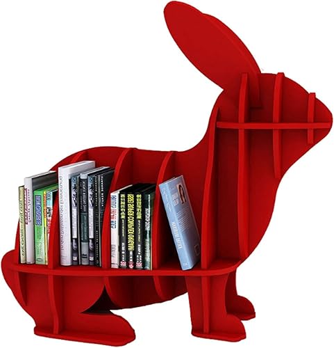 ZAJ Librería en forma de animal estantería en forma de conejo bonita forma de piso estante de almacenamiento para sala de juegos habitación de los