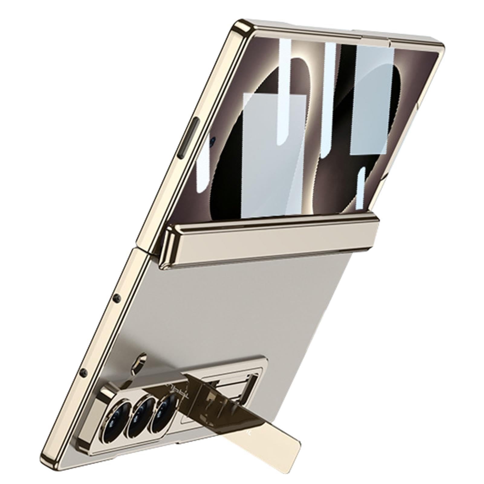 Custodia Per Samsung Galaxy Z Fold 8 Ultra, Ultra Sottile Antiscivolo Case | With Proteggi Schermo Antiscivolo Staffa Custodia(Gold)
