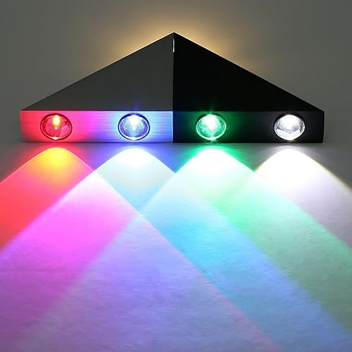 Miniatura 2 de Lámpara decorativa con forma de triángulo con candelabro de pared led de 5W para iluminación de tocador del baño, 5.00watts, 240.0 volts