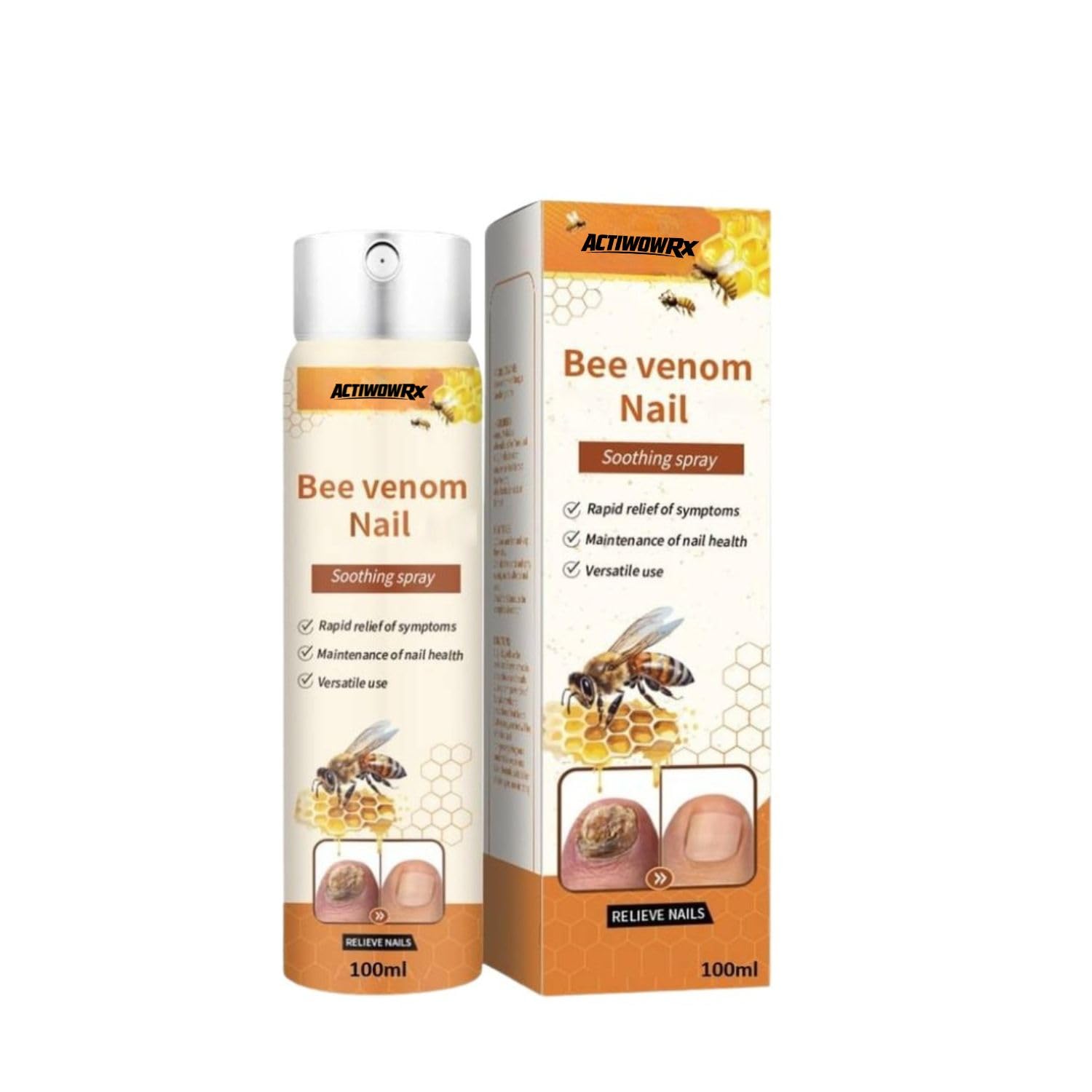 ActiwowRx Bee Venom Nail Serum Spray – 100ml | Strengthening & Growth for mens and womens-image-8