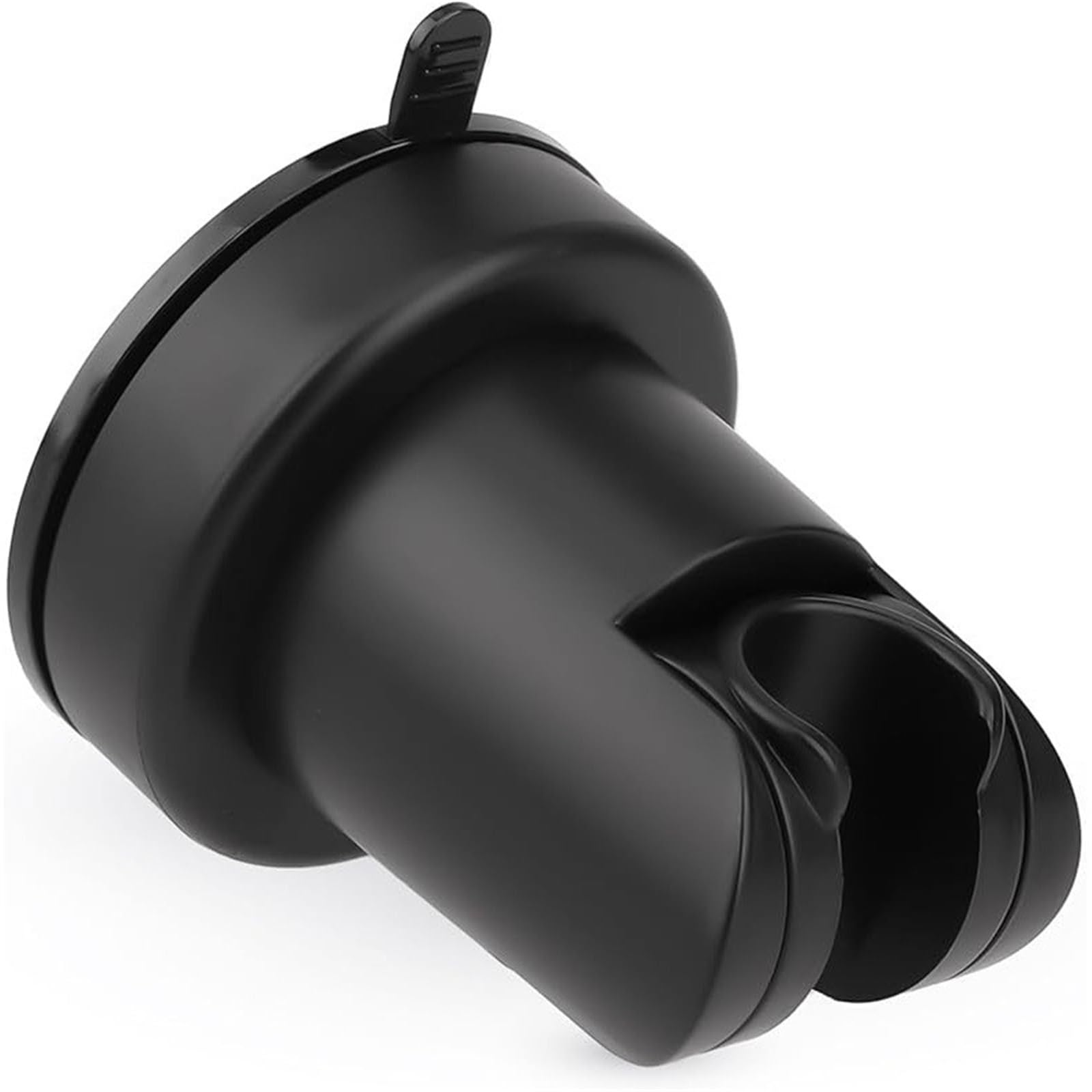 Soporte de ducha con ventosa - Montaje de pared ajustable for ducha de mano, organizador de baño ABS (sin taladros y fácil de instalar)(BLACK)