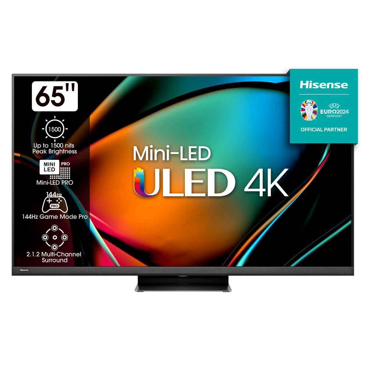 Hisense 65 inch ULED TV – U8K – 144Hz RR, Mini-LED Pro, Quantum Dot Colour, Dolby Vision IQ, Dolby Atmos, VIDDA U7 OS