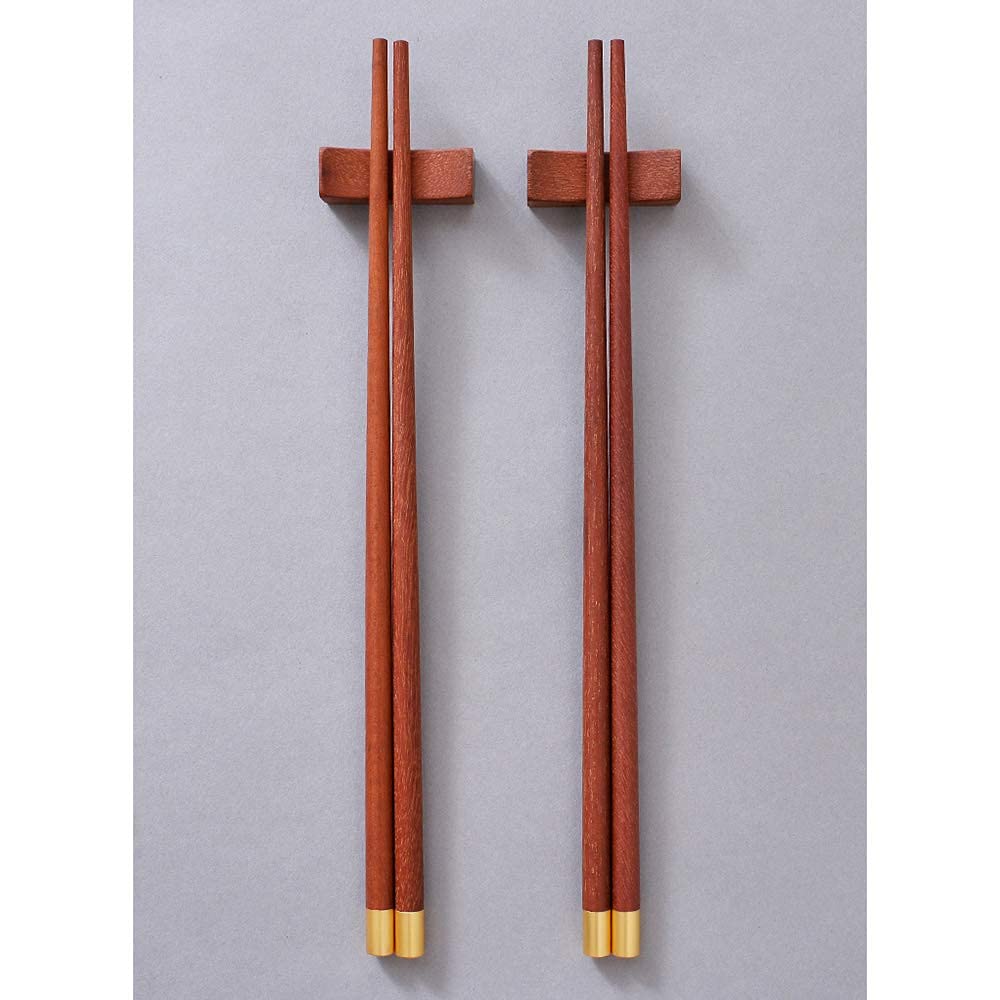 2 paia di bacchette riutilizzabili in legno, con squisita confezione, bacchette in legno per sushi, per cucina, sala da pranzo, gourmet, tagliatelle, hot pot, ecc., 25 cm (Q)