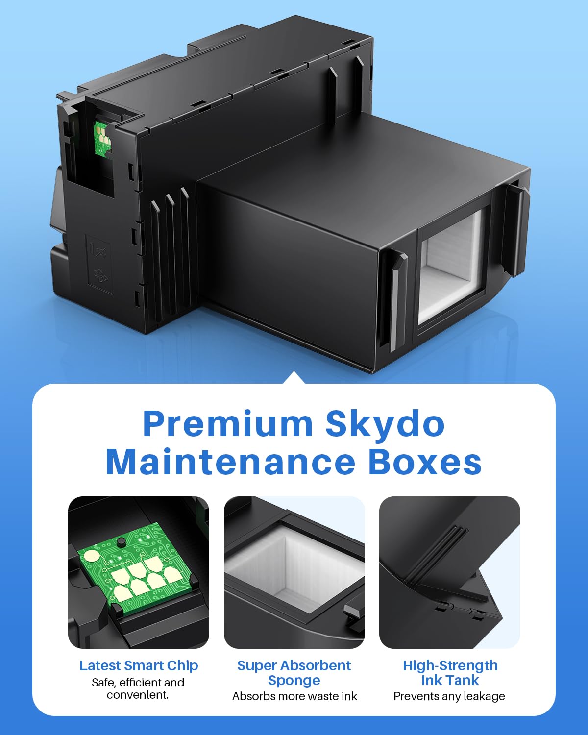 Skydo T04D1 Scatola di Manutenzione, Compatibile con Epson C13T04D100 T04D100 Eccellente Capacità di Assorbimento Dell'acqua, con ET-15000 ET-4750 ET-3750 ET-4850 ET-3850 ET-3700 ET-4856 ET-5150