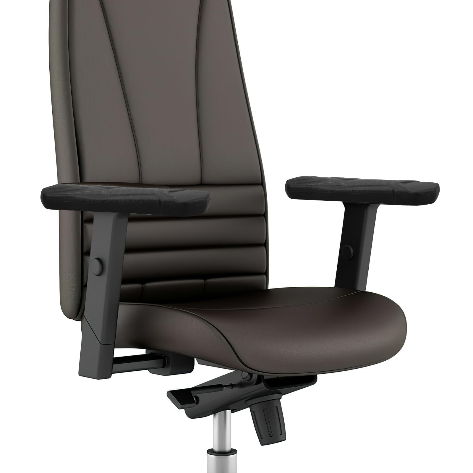 NOLITOY Almohadillas Protectoras y Gaming para Sillas de Escritorio de Silla de Oficina de Repuesto 2 Piezas en Material PU y Plástico Negro y Reemplazables para Reposabrazos