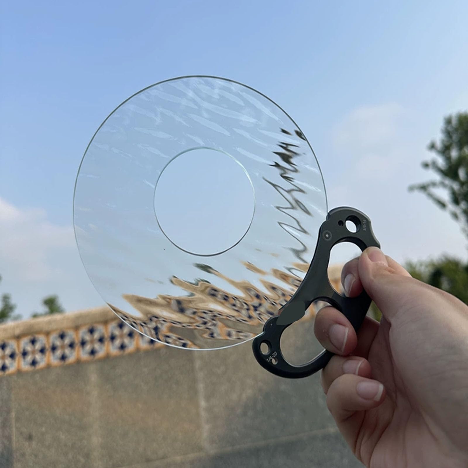 Filtro De Efectos Especiales De Mano De 150 Mm, con Interfaces Roscadas De 1/4 Y 3/8, Prisma De Vidrio Óptico HD, Efecto Especial De Ondas De Agua, Efecto Especial para Grabación De Vídeo