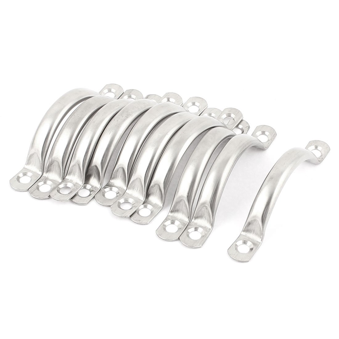 Uxcell Silver Sourcingmap 80Mm Length Cabinet Drawer Door Metal Pull Handles Tone 10Pcs