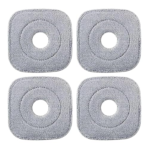 MOP Head- 22x22cm Pruífico 4 Piezas Recargas De Microfibra | Cepillo De Revuelto Cuadrado Cepillo Altamente Absorbente | Relleno De Cabeza De Fregona En Seco Reutilizable Para El Cuidado Del Suelo