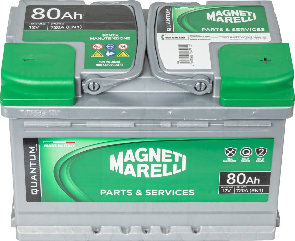 Magneti Marelli - Batería para coche, 80 Ah, 12 V, 720 A, EN1, para caja L3B