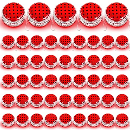 Woanger 24 Pcs Ladybug Party Favors Light up Yoyo Bulk LED Responsive Balls Novelty Plastic Rainbow Yoyo for Kids Adults Beginner Ladybug Themed Birthday Party Decorations Classroom Prizes Favors