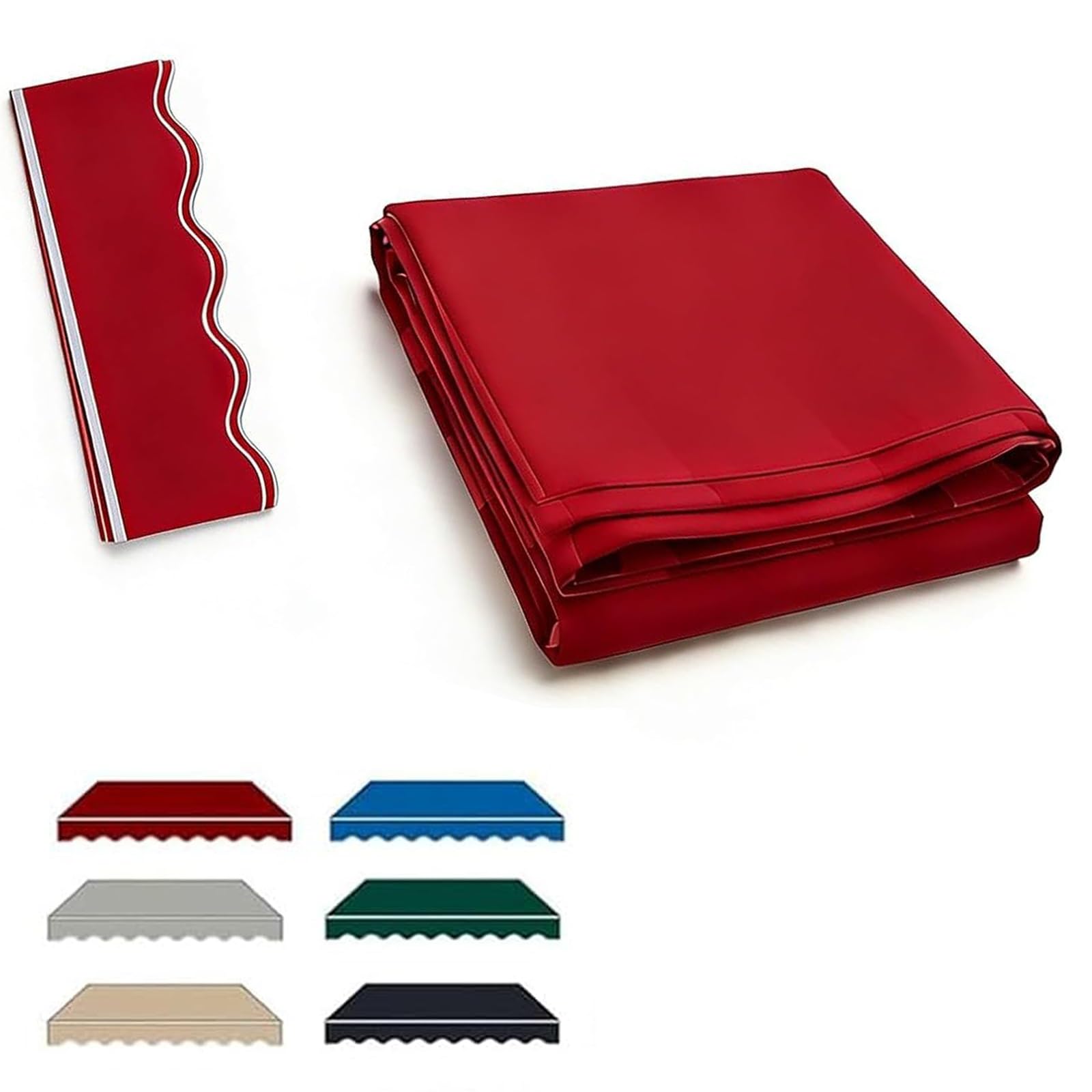 ROFBIHG Retractable Patio Awning Replacement, Water-resistant Outdoor Canopy Top Cover, UV Protective Sun Shade Canopy Cloth for Patio Retractable Shelter Cover, Fabric Only(Red,6x3.5m(20x11.5ft))