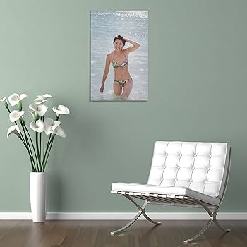 Amazon.co.jp: 石田ゆり子写真ビキニ水着壁飾りポスター (1) 印刷