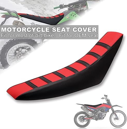 Miniatura 4 de Universal Gripper - Funda de asiento de motocicleta suave de goma  CR85 CR125 CR250 CRF150F CRF150R para motocicletas Pit Dirt (rojo)