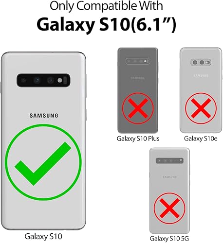 Miniatura 2 de GOOSPERY Parachoques magnético para puerta compatible con Galaxy S10, tarjetero tipo cartera, fácil imán de cierre automático, protección de doble