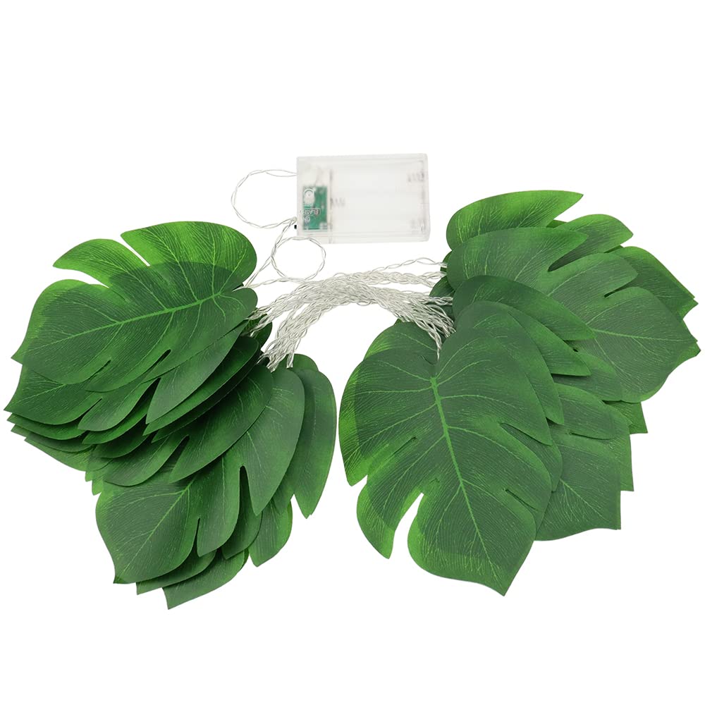 JTgugu Luces de Decoración con Pilas 3 m 20 LED Cadena de Luz De Hoja de Tortuga Artificial Plantas Colgantes Guirnalda para Hogar Escalera Ventana Balcón Valla Fiesta Boda Decoraciones