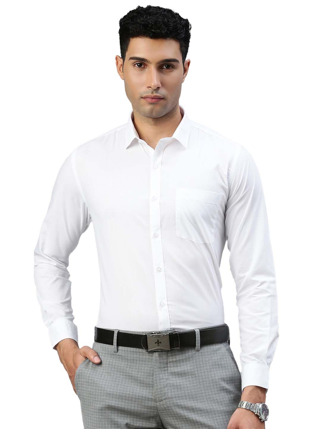 Mens Cotton Solid Full Sleeve Shirt-image-30