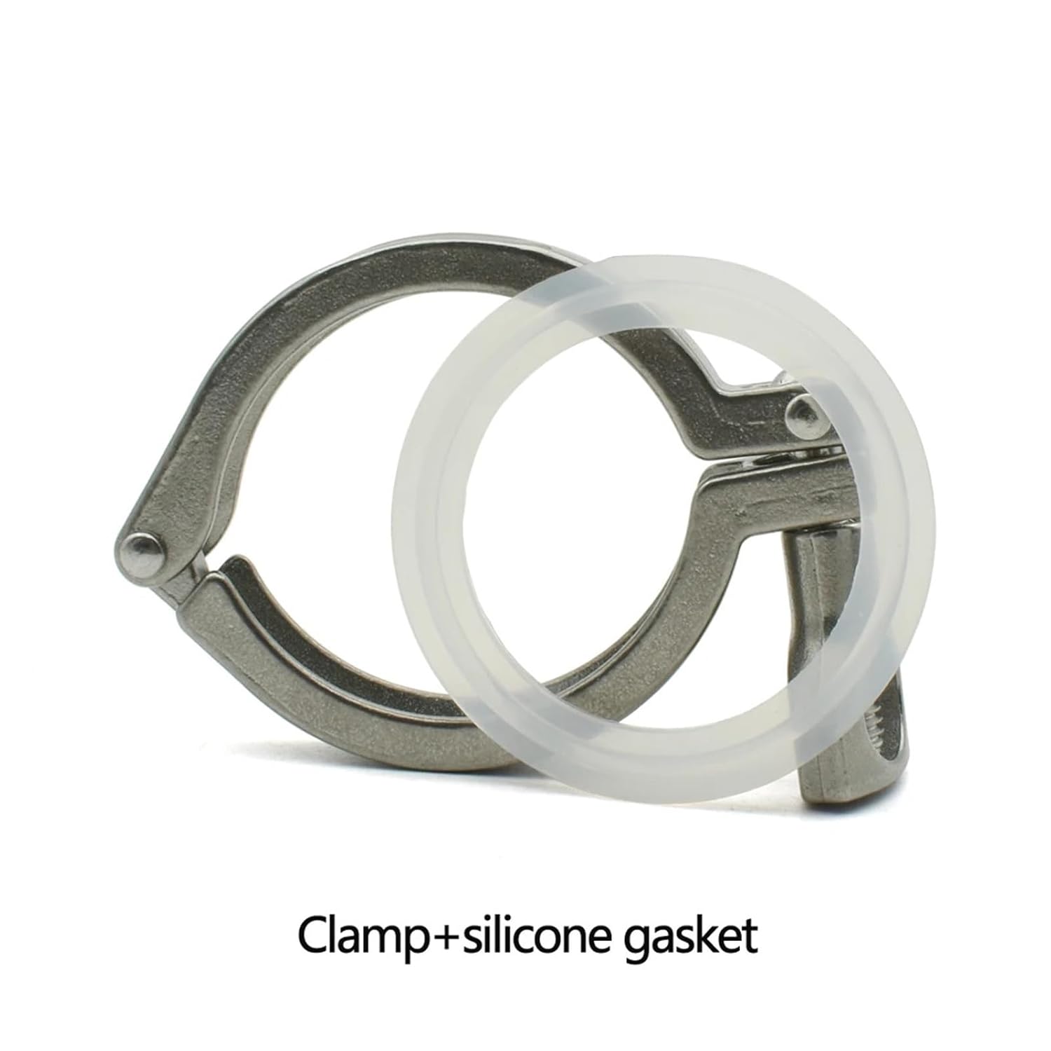 1 "-8" SS304 Stainless Steel Sanitary Grade Three Clip Clover with Silicone Gasket, Suitable for Self-Made Pipe Fittings(1 PCS_1.5 INCH X K50.5)