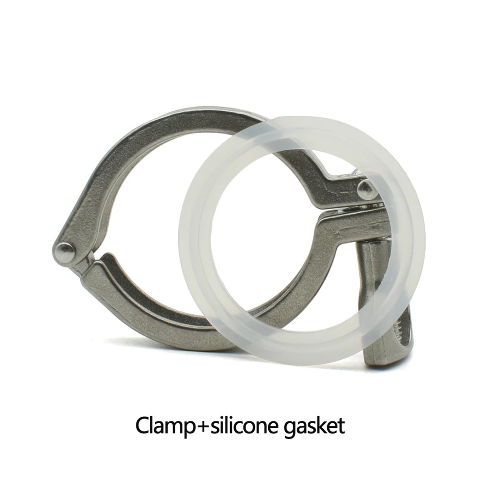 Trébol de tres clips de grado sanitario de acero inoxidable SS304 de 1 "-8" con junta de silicona, adecuado for accesorios de tubería de fabricación propia(1 Pcs,1.5 inch x k50.5)