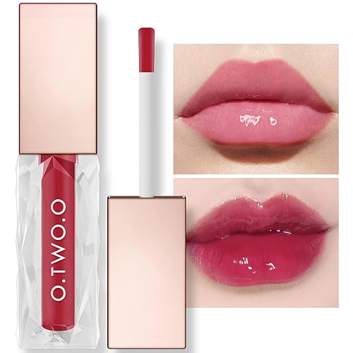 ZCMN Brillo de labios hidratante, aceite de labios tintado, bálsamo labial para el cuidado de los labios, aceite de labios transparente, aceite de