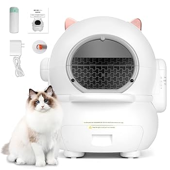 自動清掃機能付き猫用トイレ ホワイト Amazon | 猫 自動トイレ 猫用トイレ 自動ネコトイレ 自動清掃