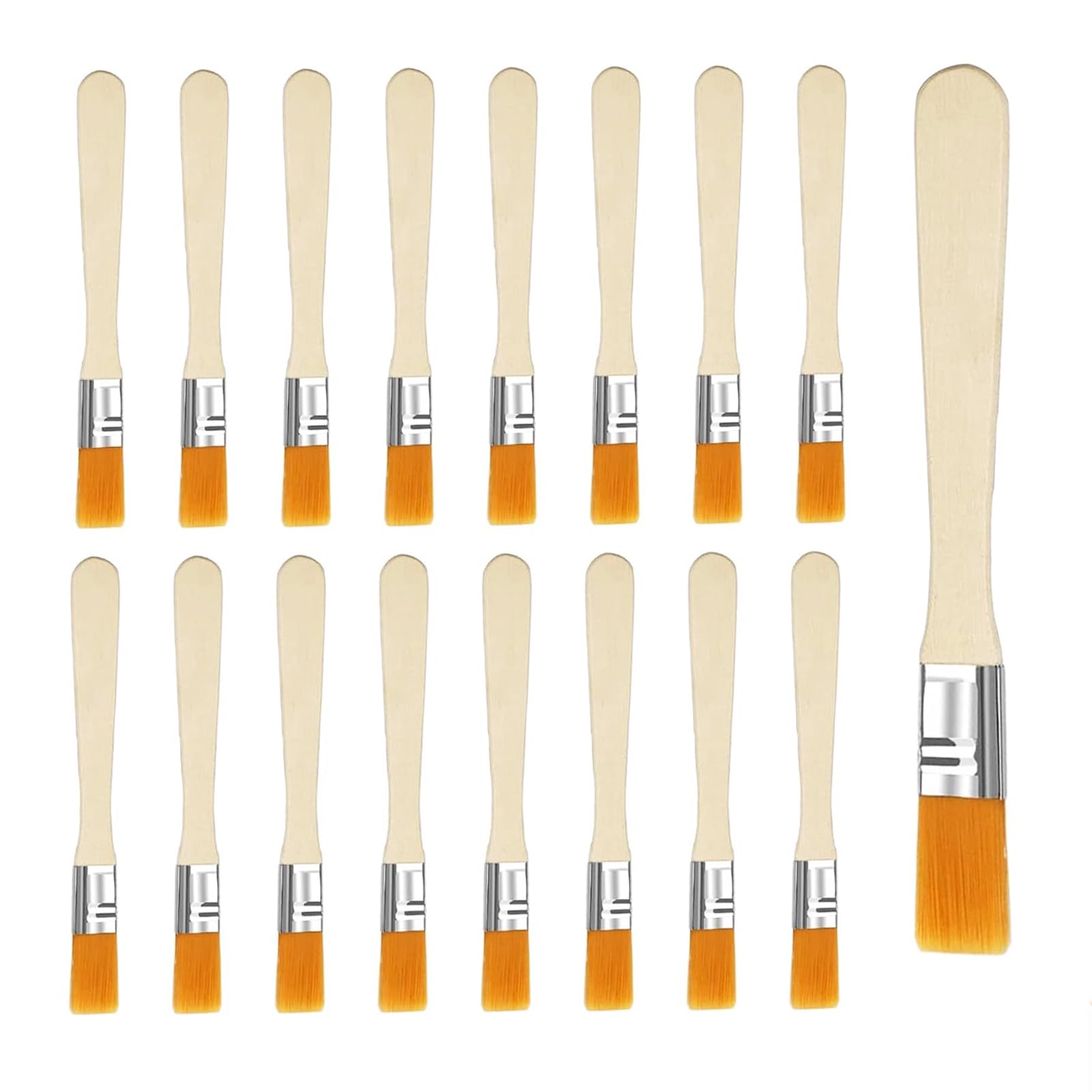 Set Of 40 Small Brushes, Bristle Brush Set, 13.5 Cm, Flat Brush, Paint - View #4