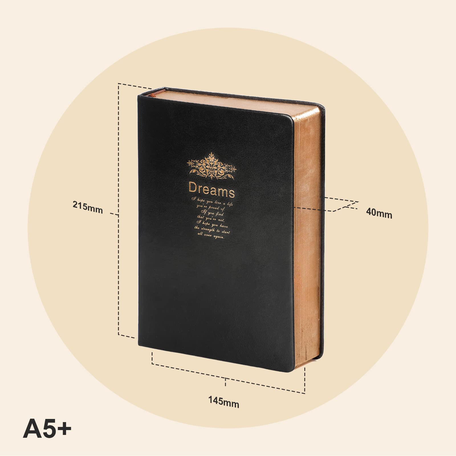 A5 Notitieboek – Goud met Luxe Reliëf | Hardcover Journal met