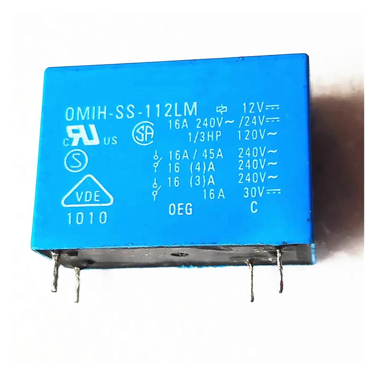 PKNVKZIDK 5pcs OMIH-SS-112LM 12V 4pins 16A relay