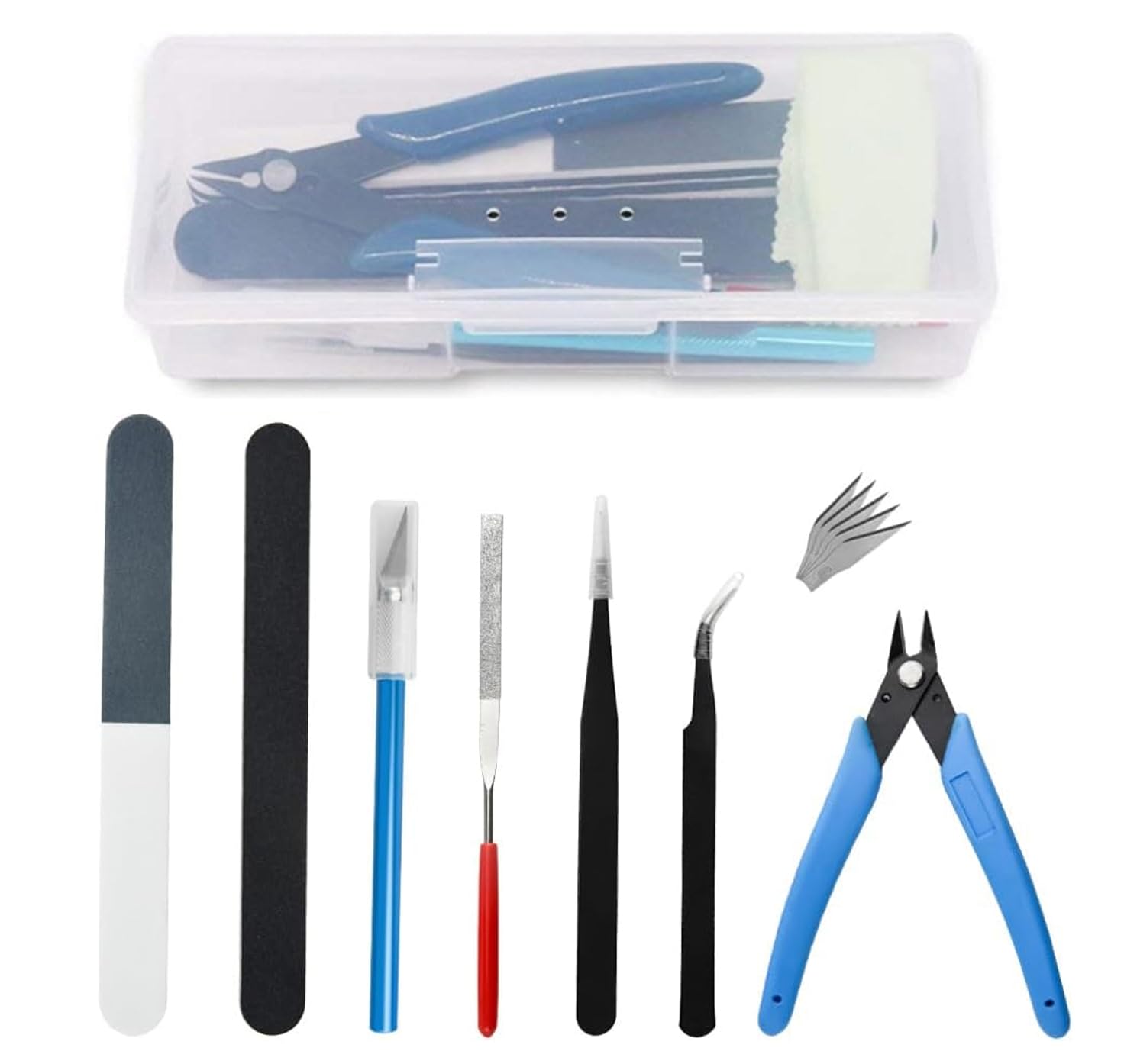 13PCS Crafting Kit, Electronic Kit, Robotics Kit, Gundam Tool Kit Gundam Modeler Crafting Basic Tools Set Gunpla Tools for Basic Model Building, Repairing and Fixing DIY Crafting Essential Supplies