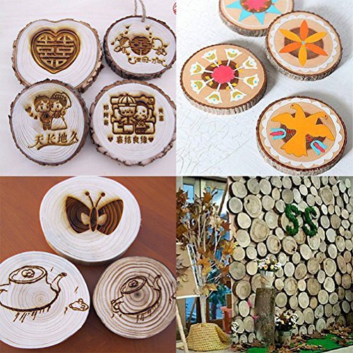 Oulii Wood Slices Ornaments Tree Log Discs Rustic Wedding Christmas Ornaments, 1.5-3Cm, 100-Pack #TOP7
