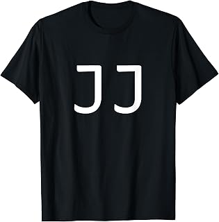 JJ Two Letter Pair - Elegant Personalized Initials T-Shirt