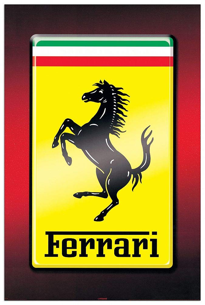 Artopweb Logo Ferrari Panneaux Decoratifs, 61 x 91 cm
