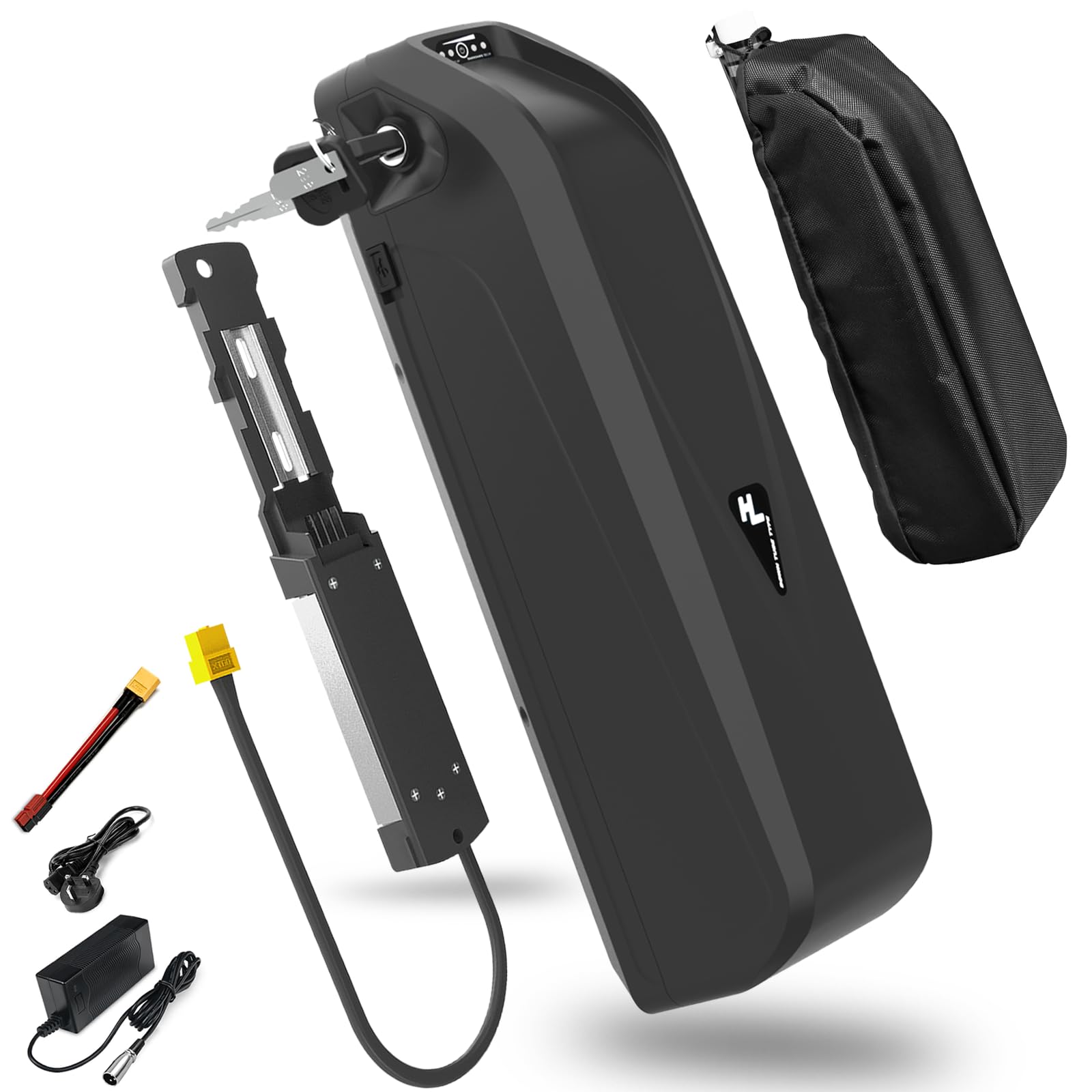 Hailong 03 New Ebike Battery 36V 20AH Electric Lithium-ion Bike Battery with Waterproof Bag/Charger/Anderson /XT60 XLR connector for 36V 250W 300W 400W 500W 600W 700W 750W Motor (0-750W)
