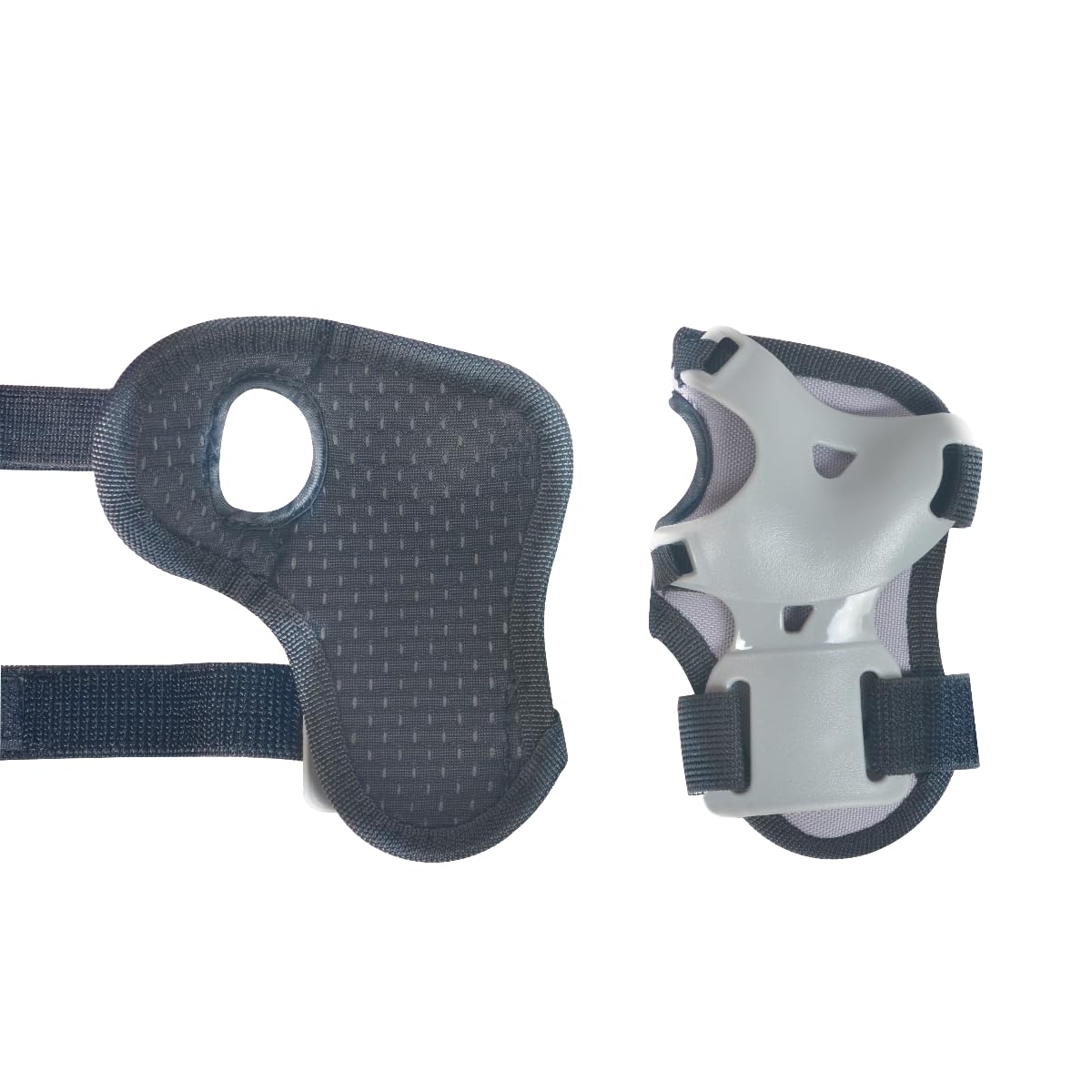 BEELOOM Protecciones Infantiles para Bicicleta Grey Pad Coderas Rodilleras Muñequeras Gris Correas Ajustables 2 Años