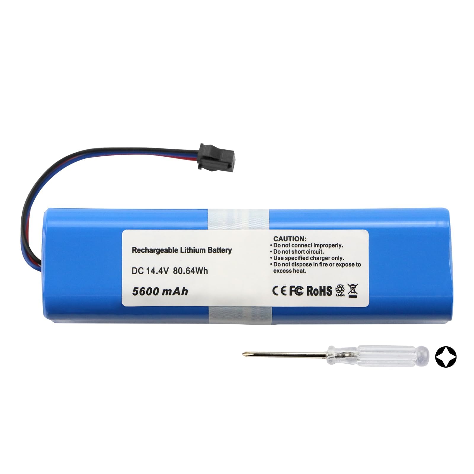 Battery Compatible with Laresar L6 Pro VIOMI S9 Ultenic T10 Robotic Vacuum Cleaner with Tools 5600mAh 14.4V