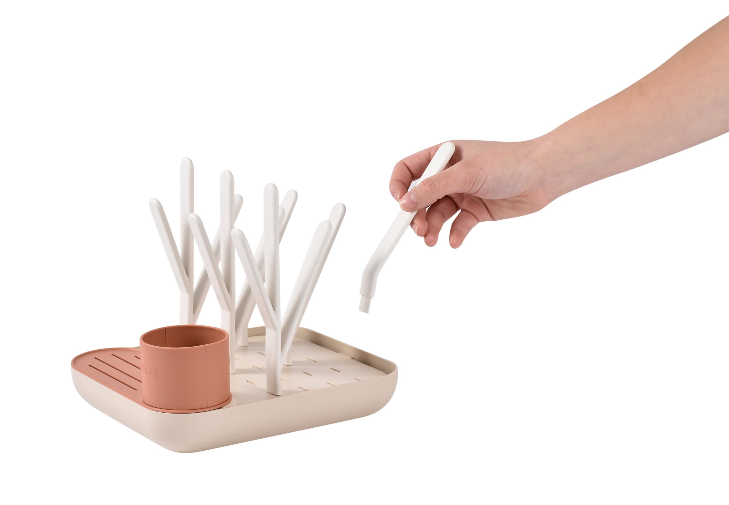 Beaba Égouttoir à biberons pour 6 biberons et accessoires, compact, facile à ranger