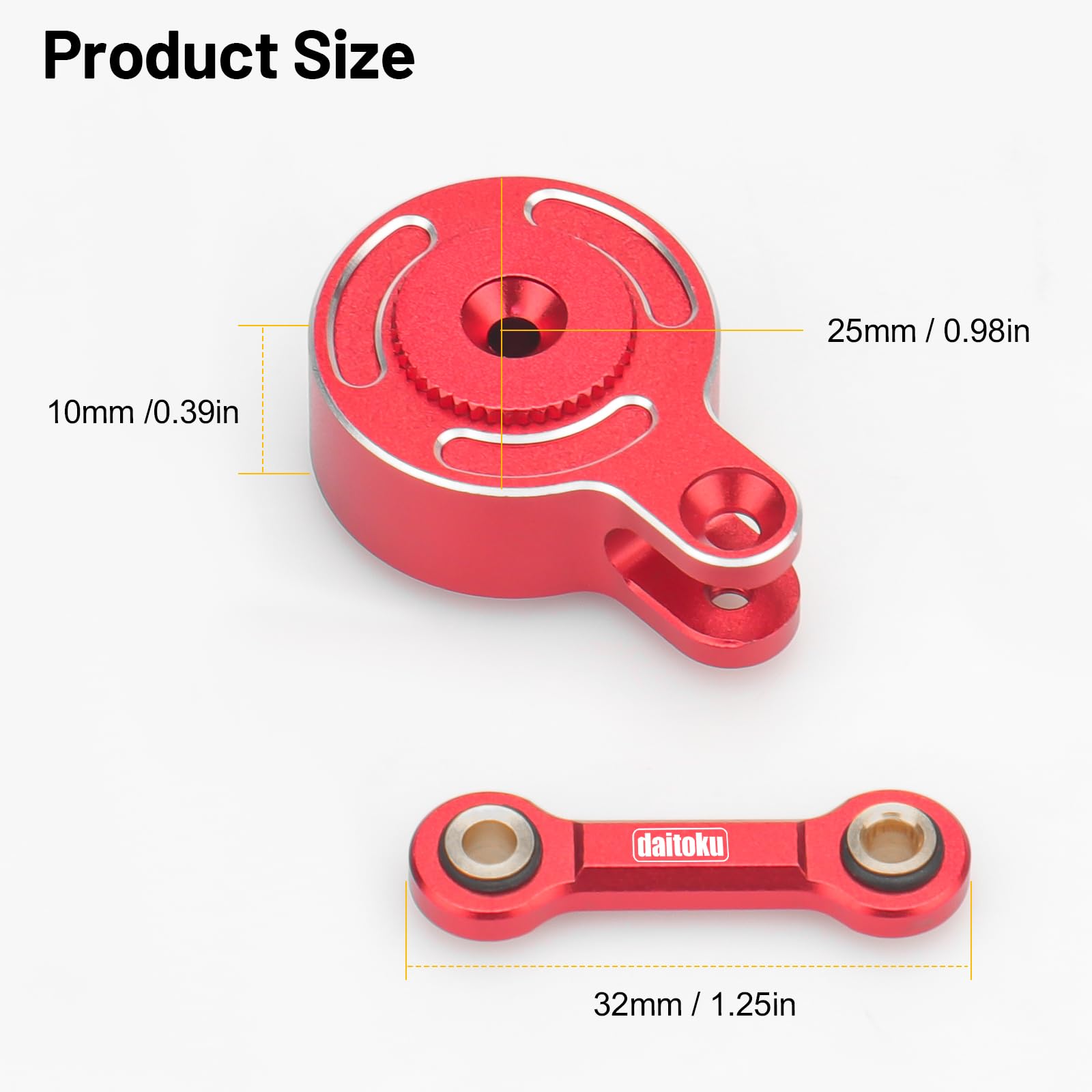SALUTUYA Servo Saver Aluminium Léger 25T pour Voiture RC 1/10