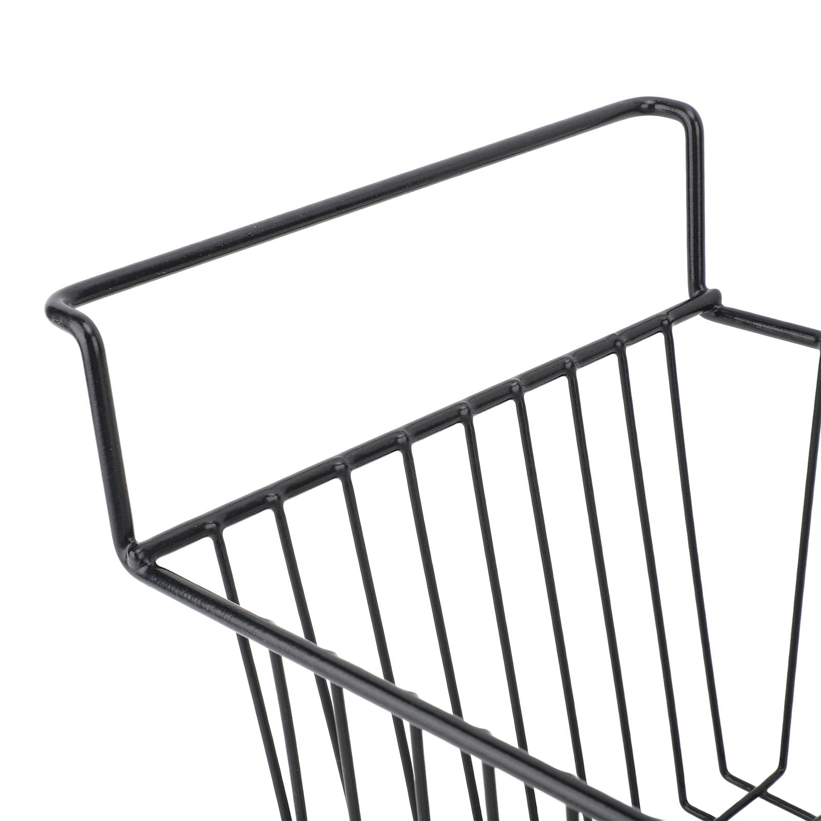 Jiawu Contenedores Organizadores para Congelador, Paquete de 2 Cestas Apilables para Congelador, Contenedores de Almacenamiento de Alambre de Metal con Revestimiento de PE, para Refrigerador, (#1)